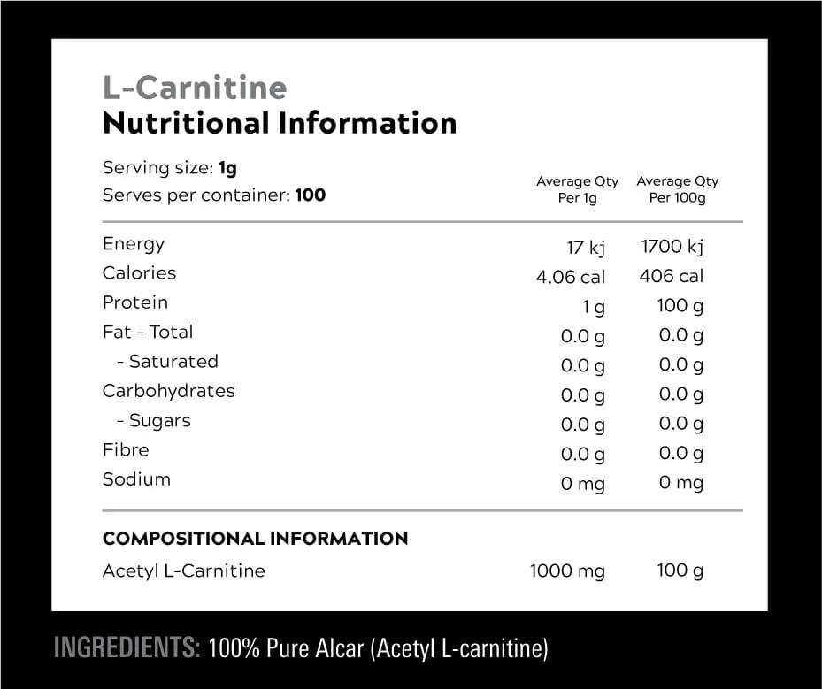 l carnitine nutrition facts Acetyl L-Carnitine VS L-Carnitine: Which is Better? main image 0